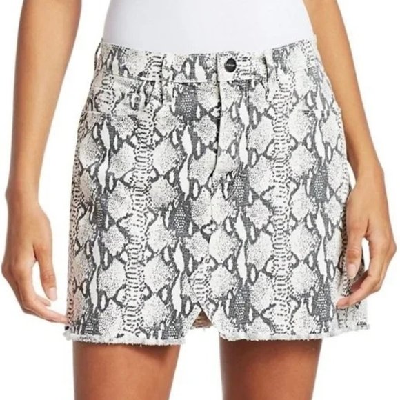 Frame Denim Python Print Mini Skirt - Picture 1 of 6